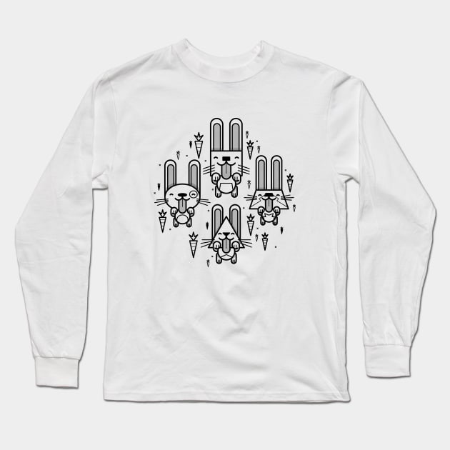 Rabbit Carrot Dream Long Sleeve T-Shirt by TipTop